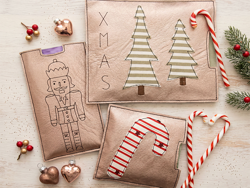 Weihnachtliche Schokoladenhüllen Mix 2  - ITH-Stickdatei